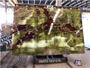 Dark Green Onyx Slabs Tiles In Stock Hotel Home Decor