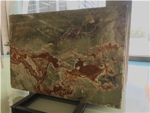 Dark Green Onyx Slabs Tiles In Stock Hotel Home Decor