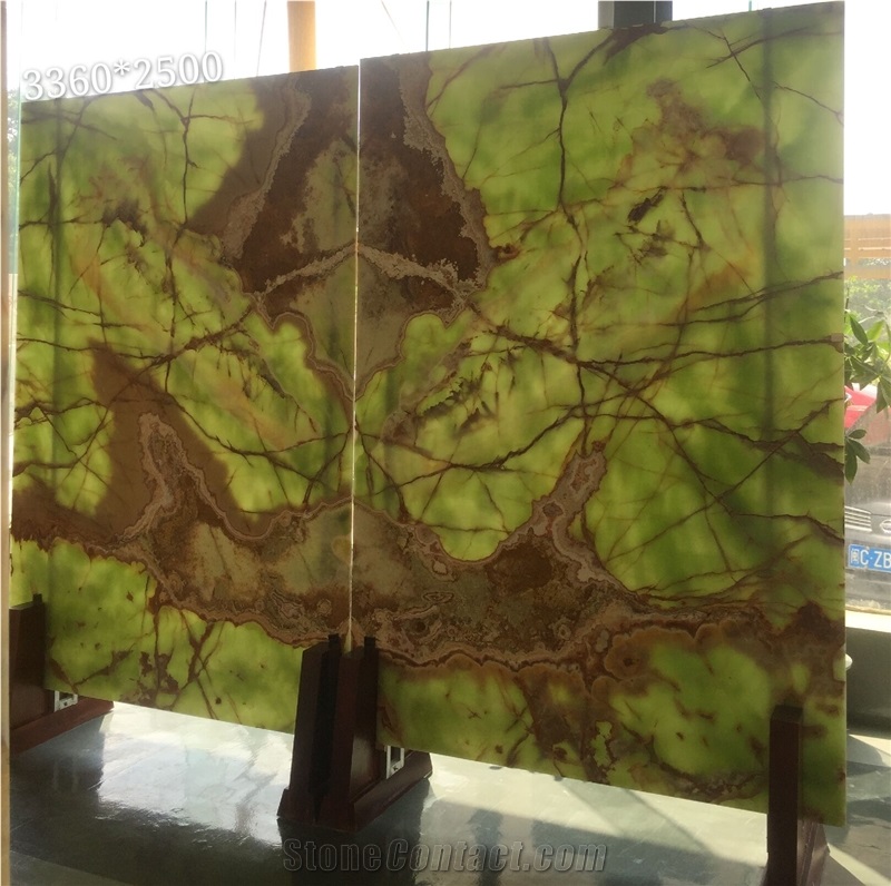 Dark Green Onyx Slabs Tiles In Stock Hotel Home Decor