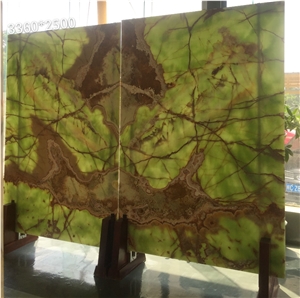 Dark Green Onyx Slabs Tiles In Stock Hotel Home Decor