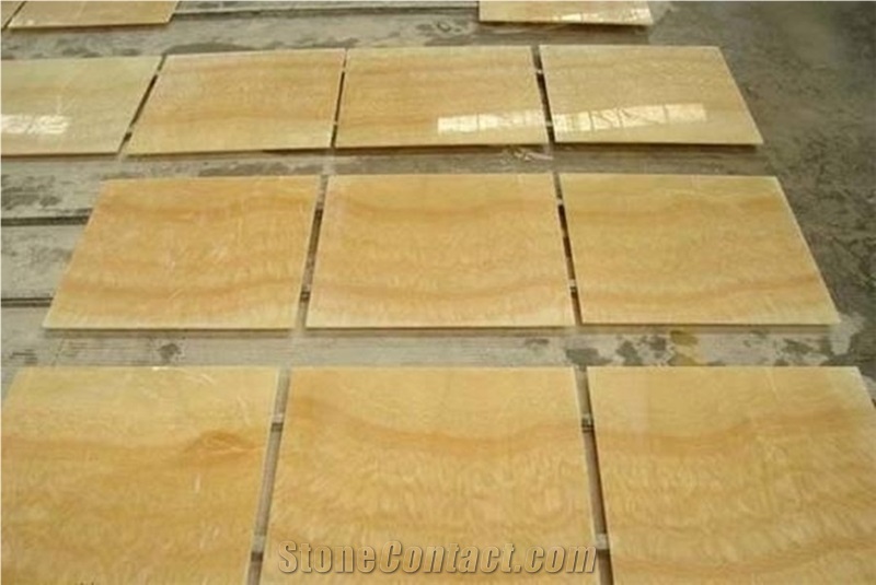Orange Yellow Onyx Slab Tiles Polished