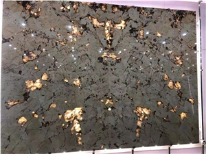 Splendor White Quarzite Crystal Slab Tile Coffee Table 