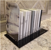 Acrylic Granite Marble Stone Desk Display Stand For Sample Acrylic Granite Marble Stone Desk Display Stand For Sample