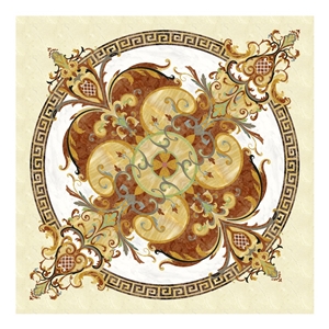 Azul Bahia Granite Mixed Marble Waterjet  Inlay Medallion