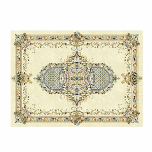 Azul Bahia Granite Mixed Marble Waterjet  Inlay Medallion