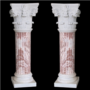 Carved Roman Column Base Solid For Building Gate Decoration