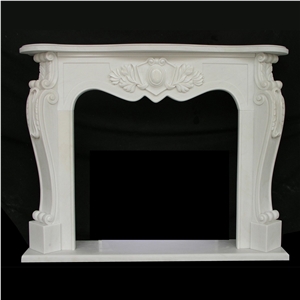 Carving Factory White Marble Fireplace Sculptured Carving Factory White Marble Fireplace Sculptured