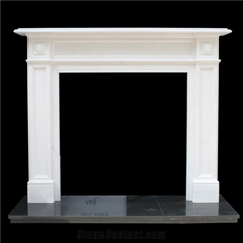 Carving Factory White Marble Fireplace Sculptured