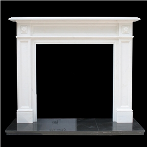Carving Factory White Marble Fireplace Sculptured