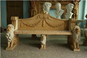 CLASSICAL LIMESTONE 2 Seats Garden Stone Bench