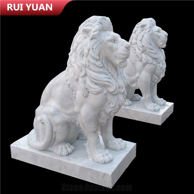 Factory Seller Garden Marble Lion Statue Price In Discount