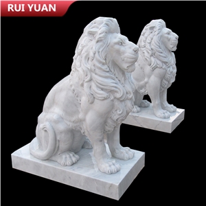 Factory Seller Garden Marble Lion Statue Price In Discount