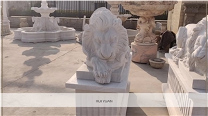 Factory Seller Garden Marble Lion Statue Price In Discount