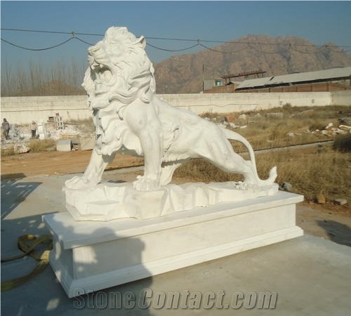 Factory Seller Garden Marble Lion Statue Price In Discount