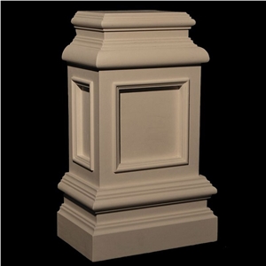 Forest Green Arabescato Carrara Flower Column Stand Base