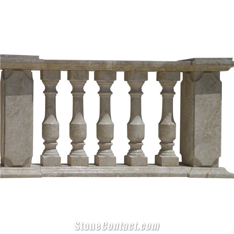 Grey Emperador Marble Balustrades And Rails