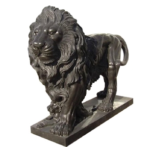 HONED BLACK MARBLE GARDEN LION HONED BLACK MARBLE GARDEN LION