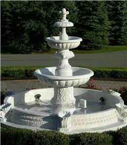 Low Cost Snow White Marble Small Size Garden Fountain