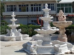 Low Cost Snow White Marble Small Size Garden Fountain