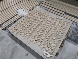 Marjan Beige Marble Engraving Hollow Pattern Wall Bas Relief,Haut Relief