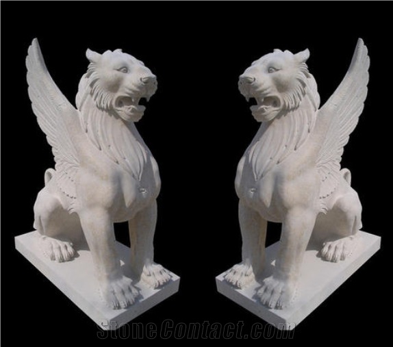 Rose Red Marble Exterior Leopard Statue For Landscaping