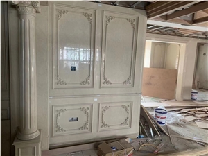 Royal Botticino Marble Hand Carving Relief Villa Wall 
