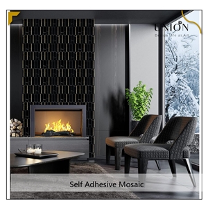 Hexagon Black Marble Look Tile Peel And Stick Backsplash Mosaic