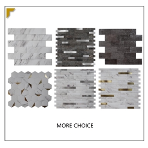 Hexagon Black Marble Look Tile Peel And Stick Backsplash Mosaic