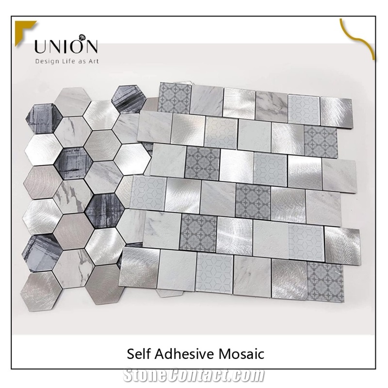 Kitchen Backsplash Self-Adhesive Hexagon Mosaic Wall Decor 