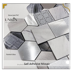Kitchen Backsplash Self-Adhesive Hexagon Mosaic Wall Decor 