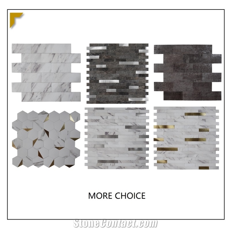 Kitchen Backsplash Self-Adhesive Hexagon Mosaic Wall Decor 