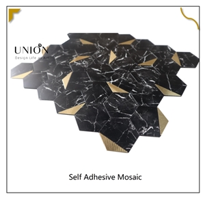 Modern Kitchen Bathroom Black Strip Stick&Peel Vinyl Mosaic Tiles