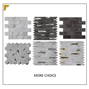 Peel And Stick Backsplash Honeycomb Tile，DIY Marble Stone