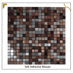 PVC 15*15Mm Square PVC Mosaic Tiles Adhesive Peel&Stick Wall