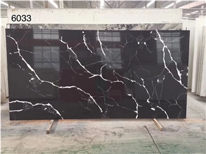 Artificial Quartz  Nero Marquina Black Quartz Stone Slabs