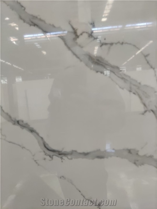 Brand New  Calacatta White  Quartz Stone Slabs Quartz Slabs