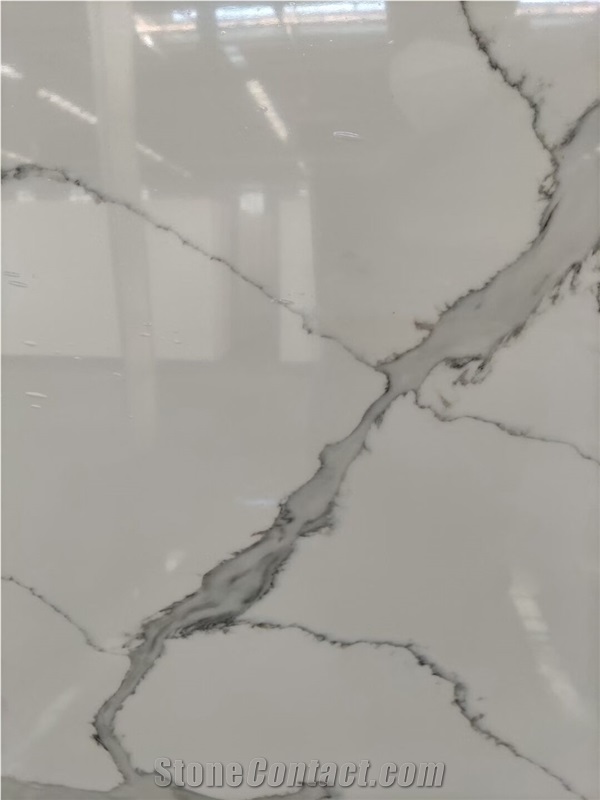 Brand New  Calacatta White  Quartz Stone Slabs Quartz Slabs