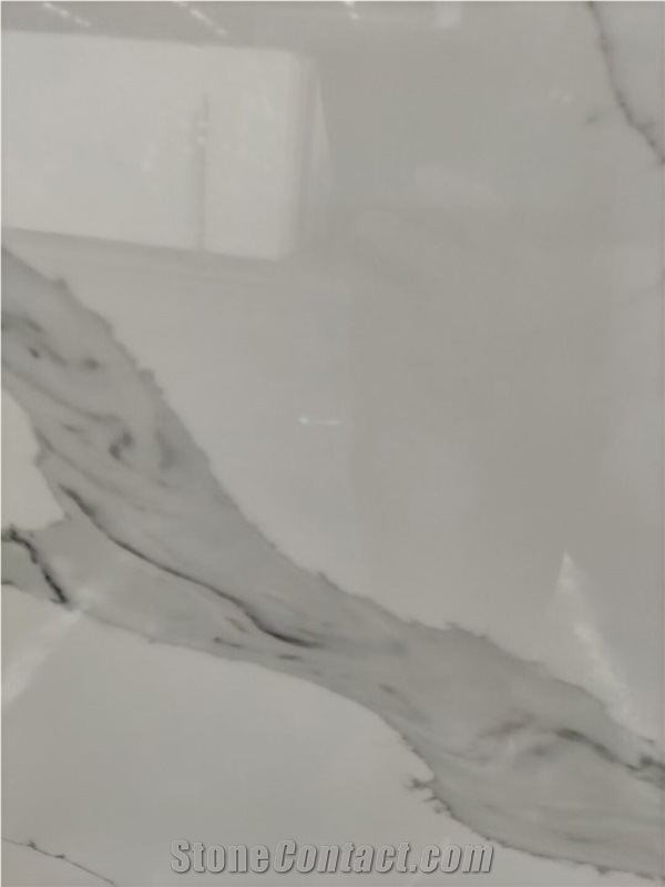 Brand New  Calacatta White  Quartz Stone Slabs Quartz Slabs