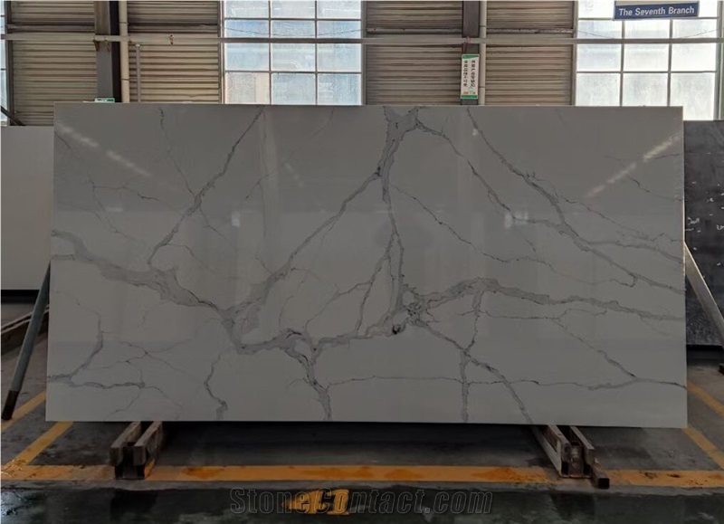 Brand New  Calacatta White  Quartz Stone Slabs Quartz Slabs