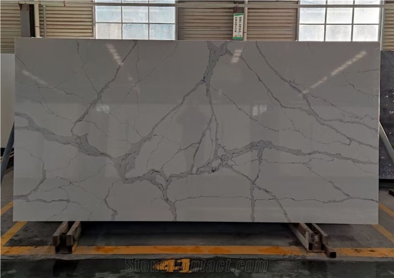 Brand New  Calacatta White  Quartz Stone Slabs Quartz Slabs