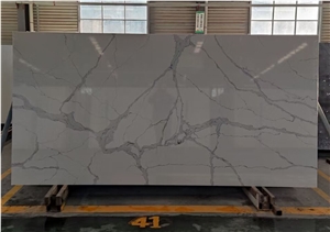 Brand New  Calacatta White  Quartz Stone Slabs Quartz Slabs