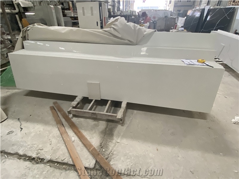 Galaxy White Quartz Kitchen Countertops, Quartz Worktops