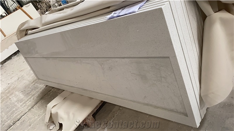 Galaxy White Quartz Kitchen Countertops, Quartz Worktops