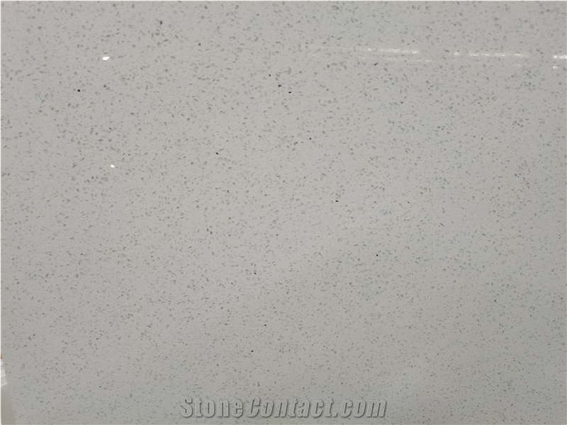 Galaxy White Quartz Kitchen Countertops, Quartz Worktops