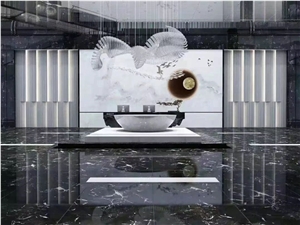 Black Portoro Black Marble Tiles Nero Portoro Marble  Floor