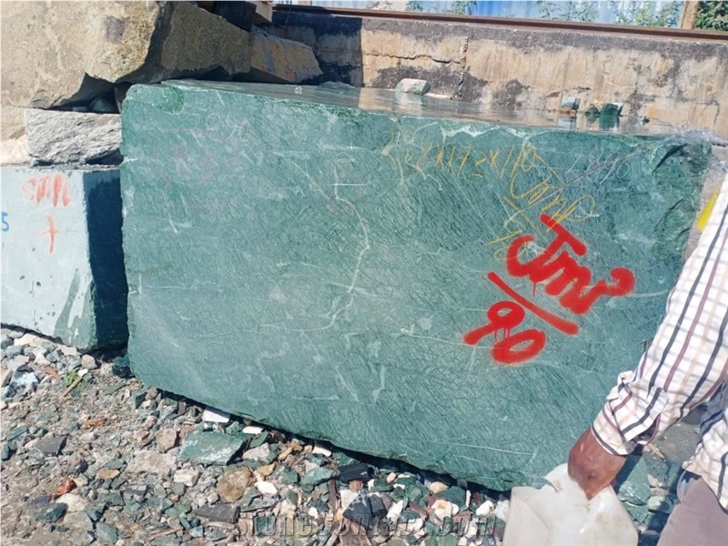 Green Marble Rough Blocks From India 