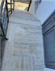 Travertine Staircase- Steps And Risers