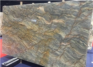 Midnight Fusion Titanium Golden Silk Road Quartzite Slabs