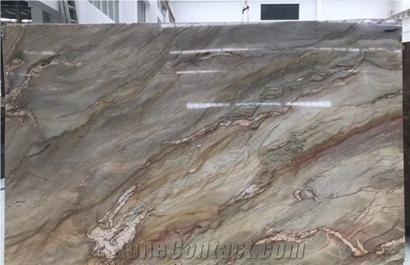 Midnight Fusion Titanium Golden Silk Road Quartzite Slabs