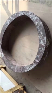 Rosso Levanto Purple Red Marble Column
